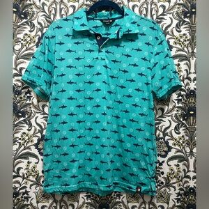 Men's Shark Print Golf T-shirt